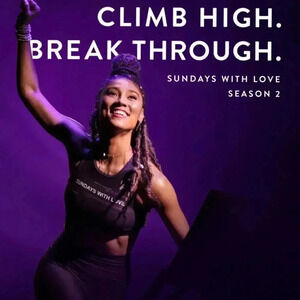 WITH X Peloton Sundays With Love Purple Sports Bra and Leggings SET